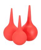 Healifty Ear Syringe Pack - 3 Rubber Bulb Syringes (30ml, 60ml, 90ml) for Infants & Adults - Ear Washing and Cleaning Tool - Red - Buy Online on GoSupps.com