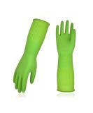 Vgo Reusable Household Gloves | Size M Green RB2143 | 1 Pair | Long Sleeve Latex Cleaning Gloves | Dishwashing, Washing, Working, Painting, Gardening, Pet Care - Buy Online on GoSupps.com