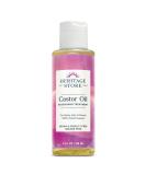 Heritage Products Castor Oil Hexane Free - 4 fl oz | Pure Natural Cold-Pressed Oil for Skin & Hair Care | International Shipping Available - Buy Online on GoSupps.com