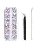 Lofuanna Crystal AB Rhinestones Set - 1440pcs Diamonds with Nail Art Tools for Nail Decoration - Buy Online on GoSupps.com