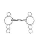 Shires French Link 3 Ring Gag - Double Jointed Bits | Continental/Dutch Gag | 11.4 cm | Best Quality Equestrian Gear - Buy Online on GoSupps.com
