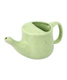 Buy HealthGoodsIn Ceramic Neti Pot - Spill Proof with 5 Sachets Neti Salt - Green Frackle 250 ML | International Shipping Available - Buy Online on GoSupps.com