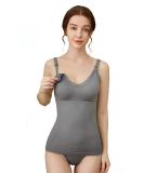 Dreamburn Women's Nursing Tank Top with Built-in Bra - Maternity Camisole for Breastfeeding, Grey, Size L - Buy Online on GoSupps.com