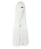 MapofBeauty 40 Long Straight White Anime Costume Cosplay Wig - Perfect for Parties & Events - Buy Online on GoSupps.com