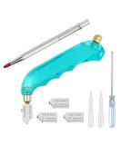 YOTINO Glass Cutting Tool Kit Includes Blue Pistol Grip Oil Feed Glass Cutter with 3 Extra Replacement Head(3mm-12mm  6mm-19 mm) Tungsten Scribe Engraving Pen  Screwdriver and Oil Dropper - Buy Online on GoSupps.com
