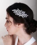 Chargances Crystal Bridal Hair Comb - Rose Gold Rhinestone Wedding Hair Clip - Buy Online on GoSupps.com