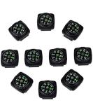 bayite Hard Shell Liquid Filled Button Compass Set for Survival Watch Band Paracord Bracelet Pack of 10 - Buy Online on GoSupps.com