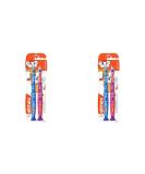 Elmex Children's Toothbrush 2-6 Years - Soft Rounded Bristles 2 Pack - Ideal for Milk Teeth Care & Child-Friendly Grip - Buy Online on GoSupps.com
