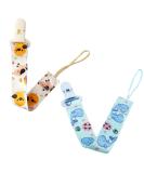XIKSJW Pack of 2 Cotton Baby Pacifier Chains - Safe & Unisex with Clips for Boys & Girls - Ideal for International Shipping - Buy Online on GoSupps.com