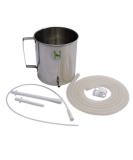 Stainless Steel Enema Bucket 1.5 Quart | Home Coffee Enema | Medical Grade Silicone Hose - International Shipping Available - Buy Online on GoSupps.com