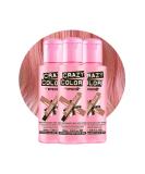 Crazy Color Metallic Rose Gold Semi-Permanent Trio Hair Dye. Highly Pigmented Metallic Peach Conditioning & Oil Nourishing Vegan Formula | No Bleach or Ammonia | 300ml - Buy Online on GoSupps.com