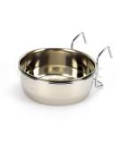 Stainless Steel Hanging Bowl for Birds & Pets | 0.60L Screw & Hook Fastening - Buy Online on GoSupps.com