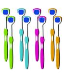 JumpyFire 8 Pcs Colorful Tongue Scraper Set - 100% BPA Free Cleaner for Adults and Kids | Reduce Bad Breath, Improve Oral Health - Buy Online on GoSupps.com