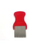 Stainless Steel Red Hair Nit Comb for Pets, Kids & Adults - Effective Head Lice Removal Tool - Buy Online on GoSupps.com