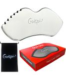 Buy Stainless Steel Gua Sha Facial Tool - Best for Blood Circulation & Lymphatic Drainage | Premium Face Massage Scraper for Skincare - Buy Online on GoSupps.com