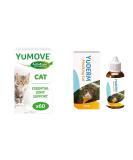 Lintbells | YuMOVE Cat | Hip and Joint Supplement for Stiff Cats | 60 Capsules & YuDERM Moulting Cat Formerly YuMEGA | Coat and Skin Supplement for Cats with Dry or Dull Coats | 50 ml Bottle - Buy Online on GoSupps.com