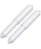 2 Pieces Toilet Paper Holder Roller Spindle Replacement Rod Plastic Spring Loaded (White) - Buy Online on GoSupps.com