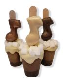Music HandMade 3 x Belgian Hot Chocolate Stirrers Spoons Sticks with Marshmallow & Note Individually Wrapped - Buy Online on GoSupps.com