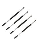 4-Piece Black Double-Head Eyebrow Brush Set | Multi-Functional Spoolie & Comb for Perfect Eyebrow Tinting - International Shipping Available - Buy Online on GoSupps.com
