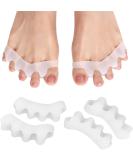Dr. Pedi Silicone Toe Separator 10 Pieces - Toe Corrector for Women & Men - Straighteners for Overlapping Toes - Hammer Toe Corrector - Yoga Feet Alignment - Clear - Buy Online on GoSupps.com