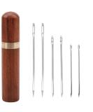 6-Piece Sharp Leather Large Eye Triangular Needles Set with Sewing Needle Case - Buy Online on GoSupps.com