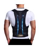 Posture Correction Back Support Belt for Men & Women - Align Spine & Relieve Shoulder Pain - Adjustable Back Straightener with Bag (L) - Buy Online on GoSupps.com