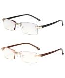 SCJJZ Blue Filter Glasses - Anti-Blue Light Rimless Reading Glasses (2 Pack) | Comfortable & Stylish Eye Protection for Screen Use - Buy Online on GoSupps.com