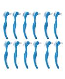 Kopinma 12 Pack Denture Toothbrush - Hard Double-Sided Denture Cleaning Brush for Effortless Care & Maintenance - Buy Online on GoSupps.com