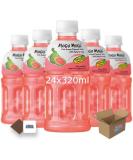 Mogu Mogu Flavored Drinks 24x320ml PINK GUAVA - Nata De Coco Juice - Refreshing Taste - Fun Drinking During Hot Summers Or Take Them On Trips & Picnics Boxed Treatz Pink Guava 24 - Buy Online on GoSupps.com