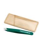 Tweezerman Emerald Shimmer Mini Slant Tweezer with Case - Precision Hair Removal Tool - Buy Online on GoSupps.com