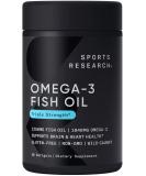 Sports Research Omega-3 Fish Oil Triple Strength 1250 mg 30 Softgels - Buy Online on GoSupps.com
