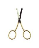 CS06 Professional Hypoallergenic Gold Plated Rounded Safety Tip Scissors - Ideal for Facial Body & Nostril Hair for Men Women & Kids - Durable Stainless Steel from Solingen Germany - Buy Online on GoSupps.com