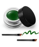 Erinde Green Gel Eyeliner  Waterproof Long Lasting Cream Eyeliner Gel Pot  High-Intensity Pigments Smudge-Proof Eye Liner Makeup  Water-Resistant Eyeliner with 2PCS Brushes 05 Green - Buy Online on GoSupps.com