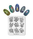 Alexnailart Nail Stamping Plate FL016 - Multi-Pattern Stamping Template for Image Print Nail Art Design - Nail Stamper & Scraper Nails Tool - Buy Online on GoSupps.com