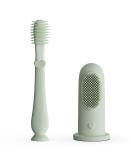 Moonkie Baby Finger Toothbrush & Tongue Cleaner Kit - 2 Pcs (Mint) | For 3+ Months - Buy Online on GoSupps.com