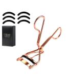 Professional Eyelash Curler Kit - Metal Curler with 6 Silicone Refill Pads | Perfect Curl in Seconds | Rose Gold Makeup Tool - Buy Online on GoSupps.com