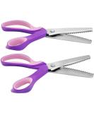 Pinking Shears Scissors for Fabric - 2-Piece Bundle of Zig Zag & Scalloped Shears | 100% Stainless Steel - Ideal Craft Scissors for Decorative Edges - Buy Online on GoSupps.com