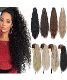 60cm Light Brown Wavy Claw Ponytail Hair Extension - Human Hair & Heat Resistant Synthetic - Buy Online on GoSupps.com