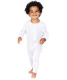 DreamBuy Ribbed Cotton Zip Up Baby Sleepsuit - White | Unisex Newborn Clothes 0-3 Months - Buy Online on GoSupps.com