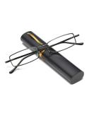 Hubeye Portable Metal Reading Glasses - Flexible Light Visual Aid Spring Hinge Classic Unisex 3.50 Diopters Dark Gray - Includes Case - Buy Online on GoSupps.com