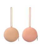 Tibapla Silicone Baby Pacifier Box - BPA-Free Portable Storage for Trips & Home - 2 Pack (Bean Paste + Apricot) - Buy Online on GoSupps.com