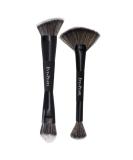 EVE PEARL Dual Brush Set | Contour & Blending Makeup Brushes - Synthetic Cruelty-Free Hypoallergenic | Must-Have Set of 2 - Buy Online on GoSupps.com