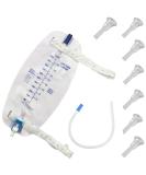 Male Complete Urinary Incontinence Kit - 7 Self-Seal Condom Catheters Premium 1000ml Leg Bag Tubing & Straps - Fast Draining International Shipping - Buy Online on GoSupps.com
