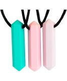 Tilcare Chew Chew Sensory Necklace   Best for Kids or Adults That Like Biting - Perfectly Textured Silicone Chew Necklaces turquoise / pink / purple - Buy Online on GoSupps.com