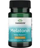 Swanson Melatonin 3 mg - 60 Capsules | Natural Sleep Aid & Restful Sleep Support - Buy Online on GoSupps.com