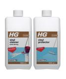 HG Vinyl Cleaner Extra Strong Removes Stubborn Dirt & Grease for all types of Flooring 1L + HG Vinyl Protector Protective Coating Glass Polish for Artificial Flooring Non Slip Formula 1L - Buy Online on GoSupps.com