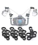 4 Pcs Aluminum Ball Clamp Mount for Diving Light Arms Tray System - Black - Buy Online on GoSupps.com