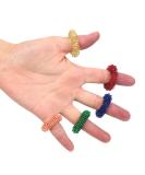 Massage Rings Set - 6 Colorful Spiky Sensory Finger Rings for Stress Relief Acupressure & Fidgeting - Noiseless Stress Reducer for Adults & Teens - Buy Online on GoSupps.com