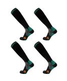 Odtmger compression socks (2 pairs) for men and women 20-30 mmHg compression stockings circulation for cycling run support socks (S/M Black) S-M black - Buy Online on GoSupps.com