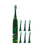 Electric Toothbrush Children USB Rechargeable - Electric Toothbrush Kids 6-12 Toothbrush Soft Hair Cleaning Tool for Child Boys and Girls Bathroom Products (Green) - Buy Online on GoSupps.com